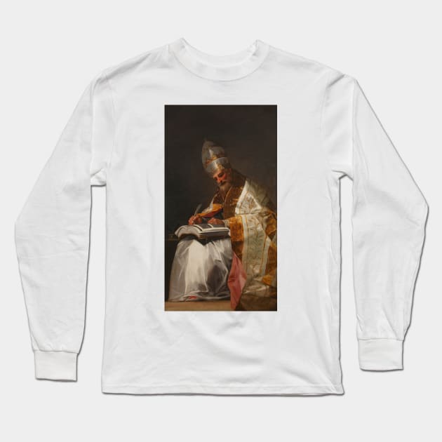 Saint Gregory the Great, Pope by Francisco Goya Long Sleeve T-Shirt by Classic Art Stall